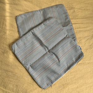 Pair of Sunbrella Pillowcases - colorful stripes